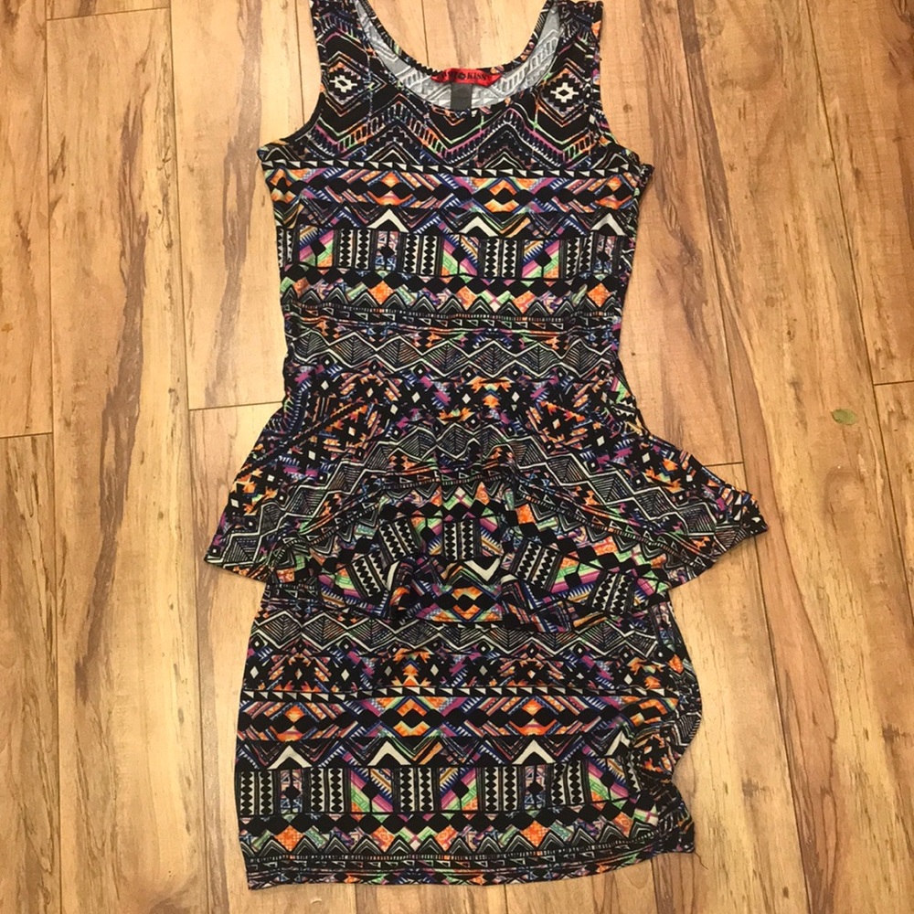 Multi colored mini dress
